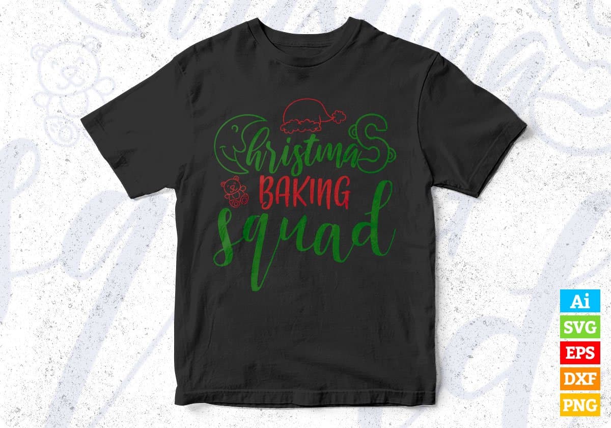 Christmas baking Squad T shirt Design In Svg Png Cutting Printable Files