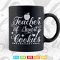 Christmas Teacher of The Smartest Cookies Cute Funny Christmas school Svg T shirt Design.