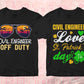 Civil Engineer 25 Editable T-shirt Designs Bundle