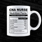 Cna Nurse Nutrition Facts Editable Vector T-shirt Design in Ai Svg Files