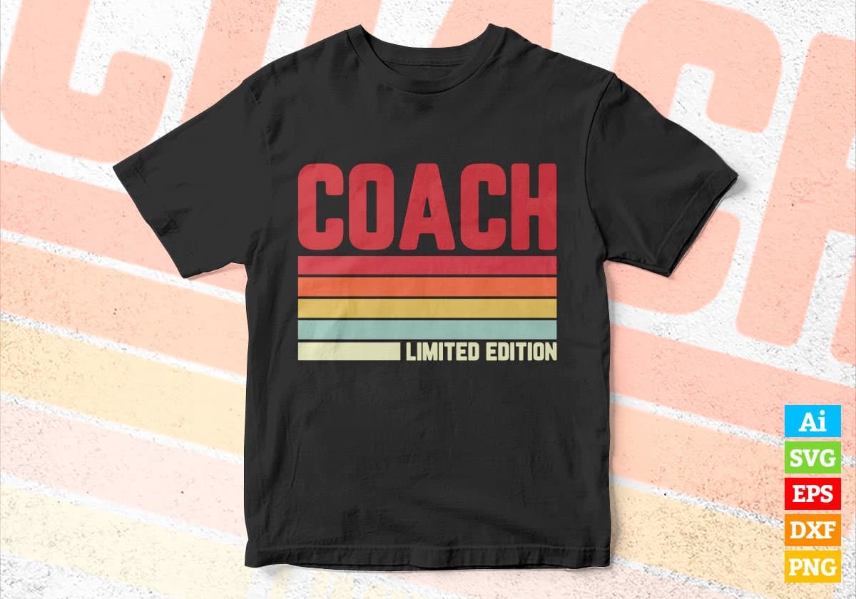 Coach Limited Edition Editable Vector T-shirt Designs Png Svg Files