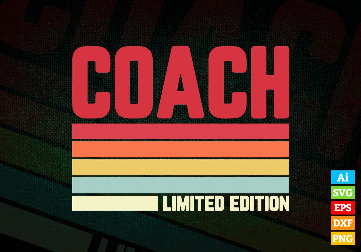 Coach Limited Edition Editable Vector T-shirt Designs Png Svg Files