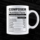 Composer Nutrition Facts Editable Vector T-shirt Design in Ai Svg Files