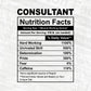 Consultant Nutrition Facts Editable Vector T-shirt Design in Ai Svg Files