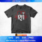 Cool Heartbeat Registered Nurse Rn Nursing Gift Editable T shirt Design In Ai Svg Print Files