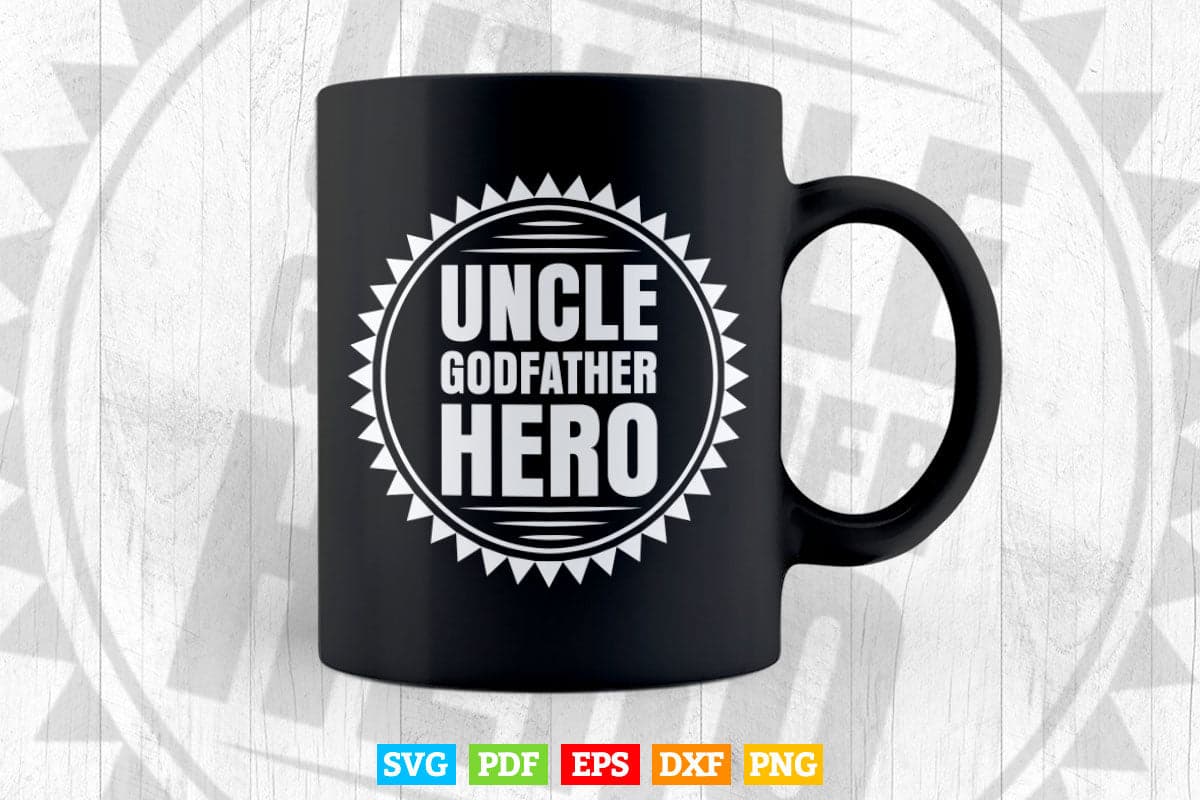 Cool Uncle Godfather Hero Svg Png Cut Files.