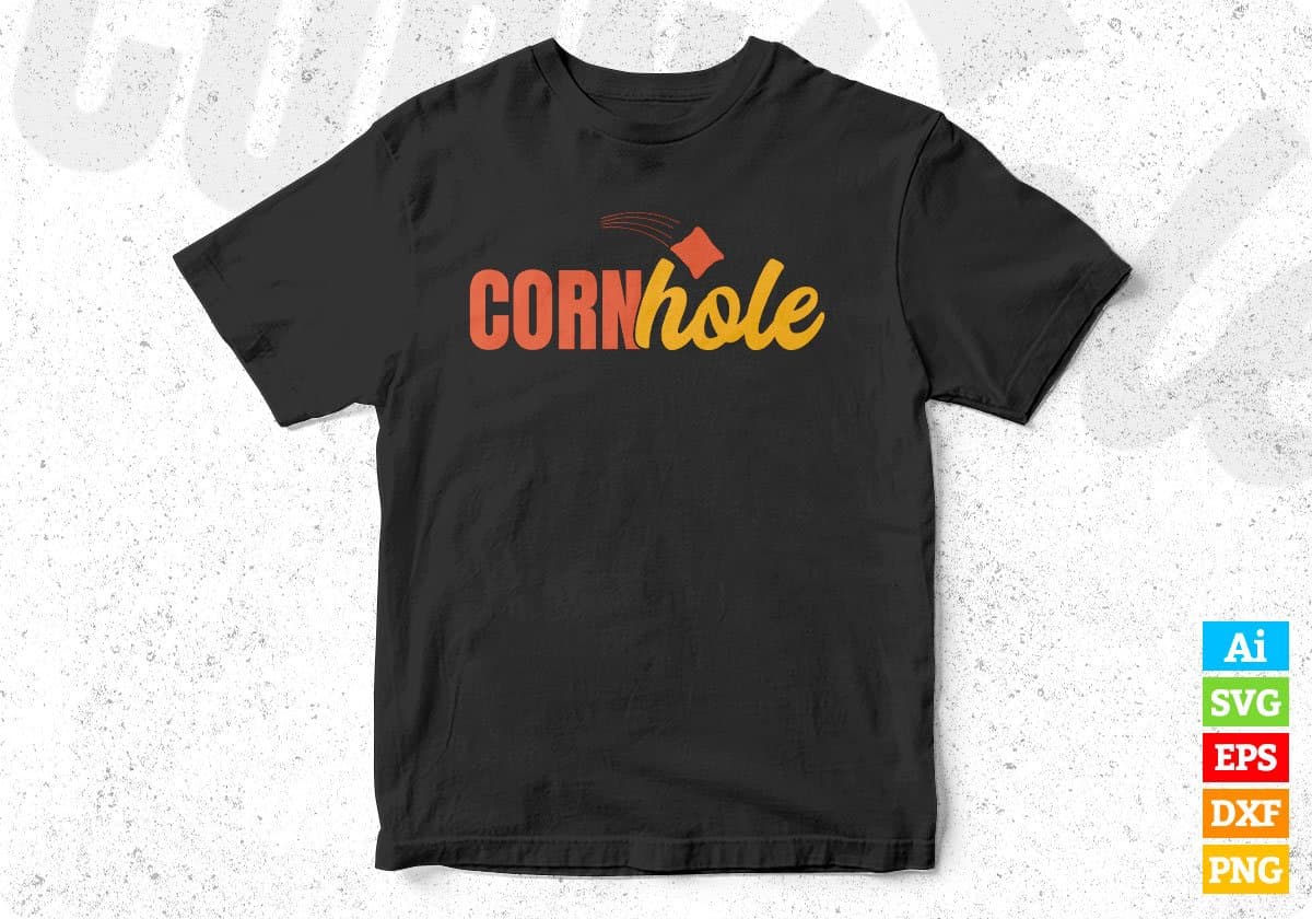 Cornhole Editable T shirt Design In Ai Svg Png Cutting Printable Files