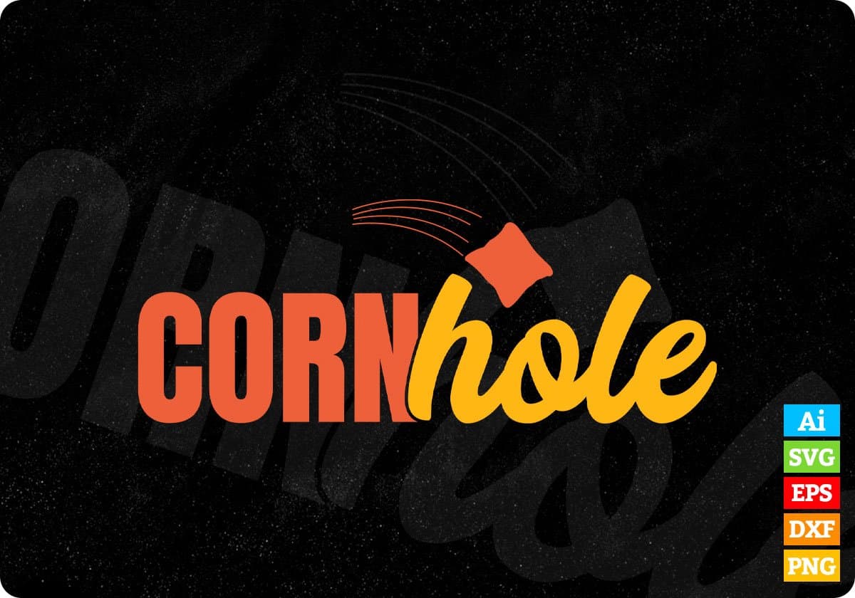 Cornhole Editable T shirt Design In Ai Svg Png Cutting Printable Files