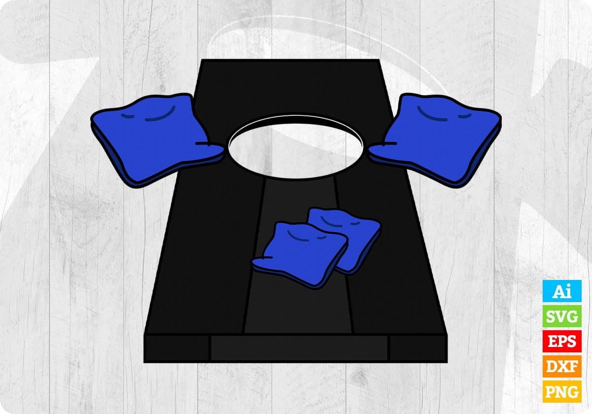 Cornhole Vector Editable T shirt Design In Ai Svg Png Cutting Printable Files