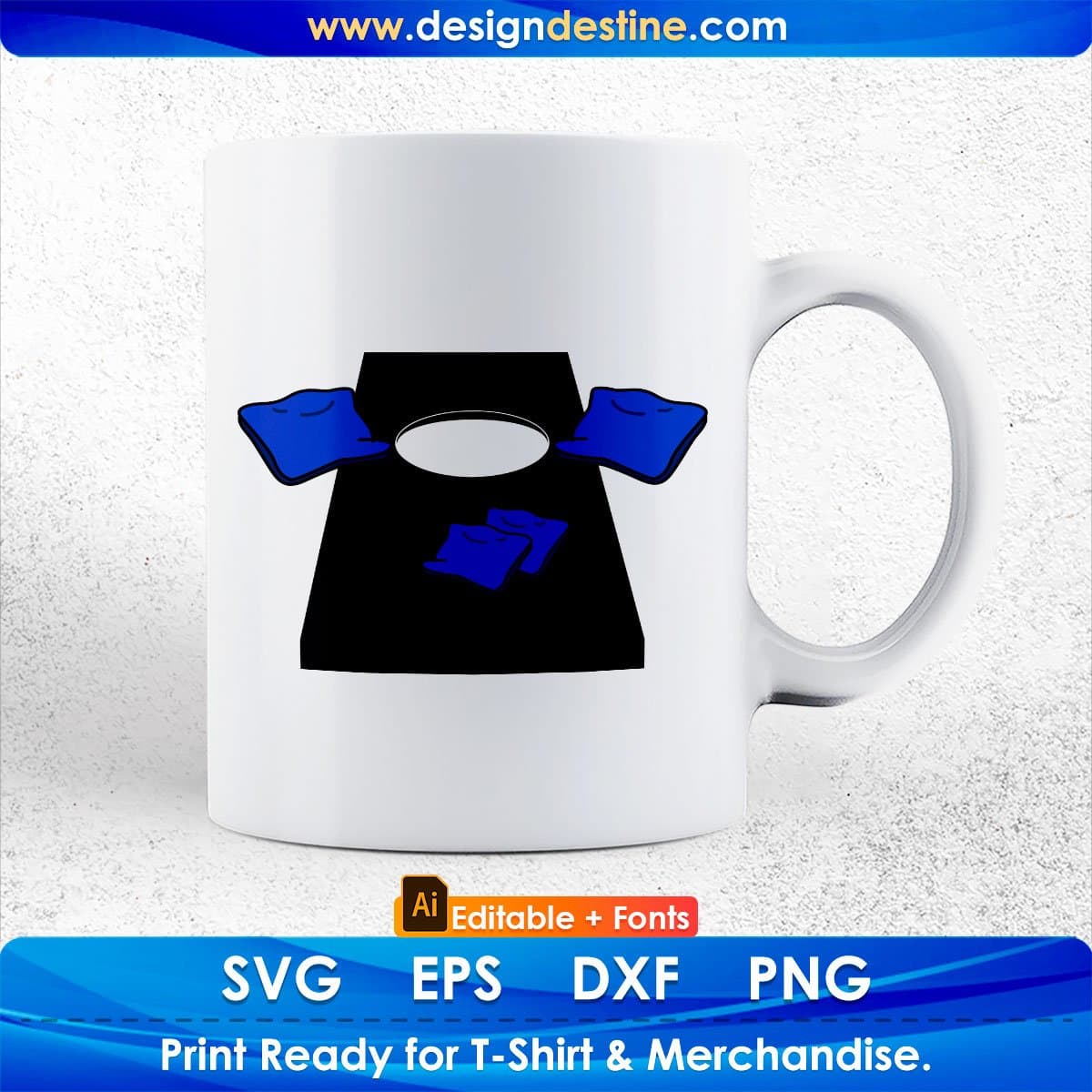 Cornhole Vector Editable T shirt Design In Ai Svg Png Cutting Printable Files