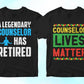 Counselor 25 Editable T-shirt Designs Bundle