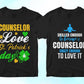 Counselor 25 Editable T-shirt Designs Bundle