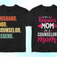 Counselor 25 Editable T-shirt Designs Bundle