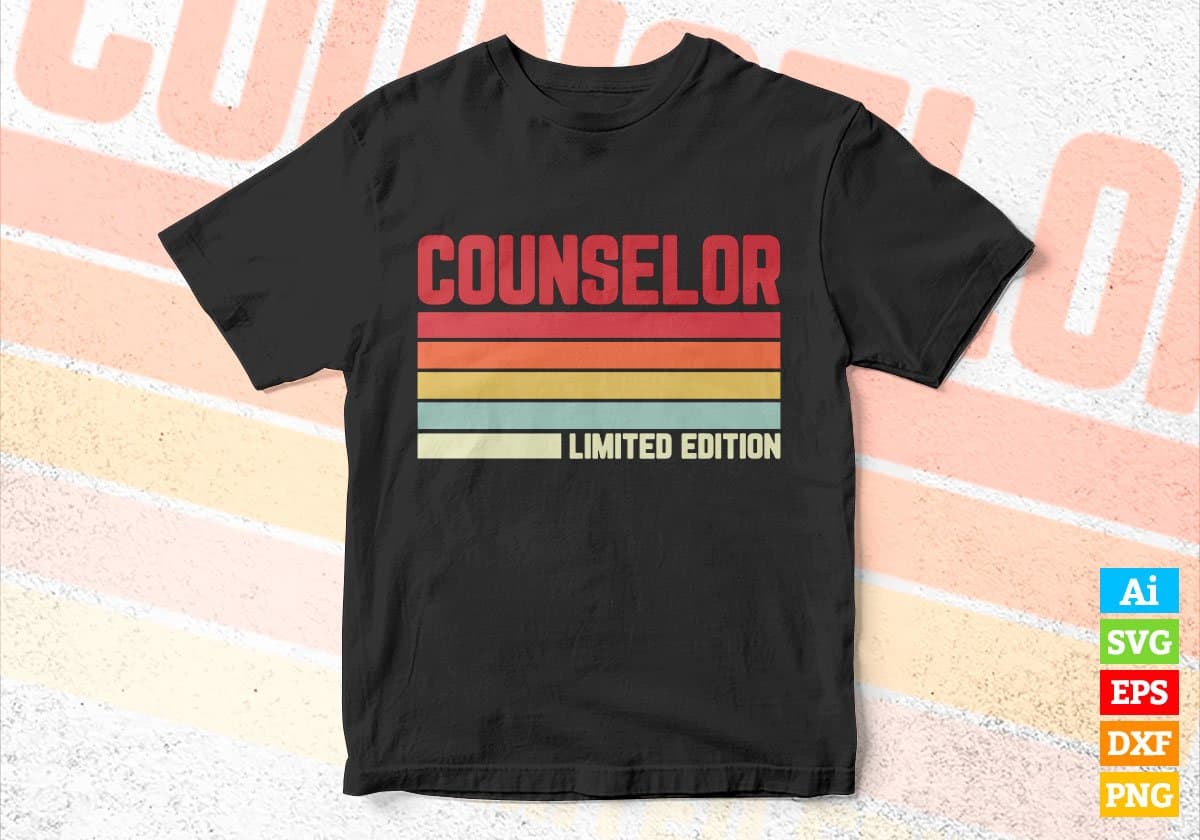 Counselor Limited Edition Editable Vector T-shirt Designs Png Svg Files