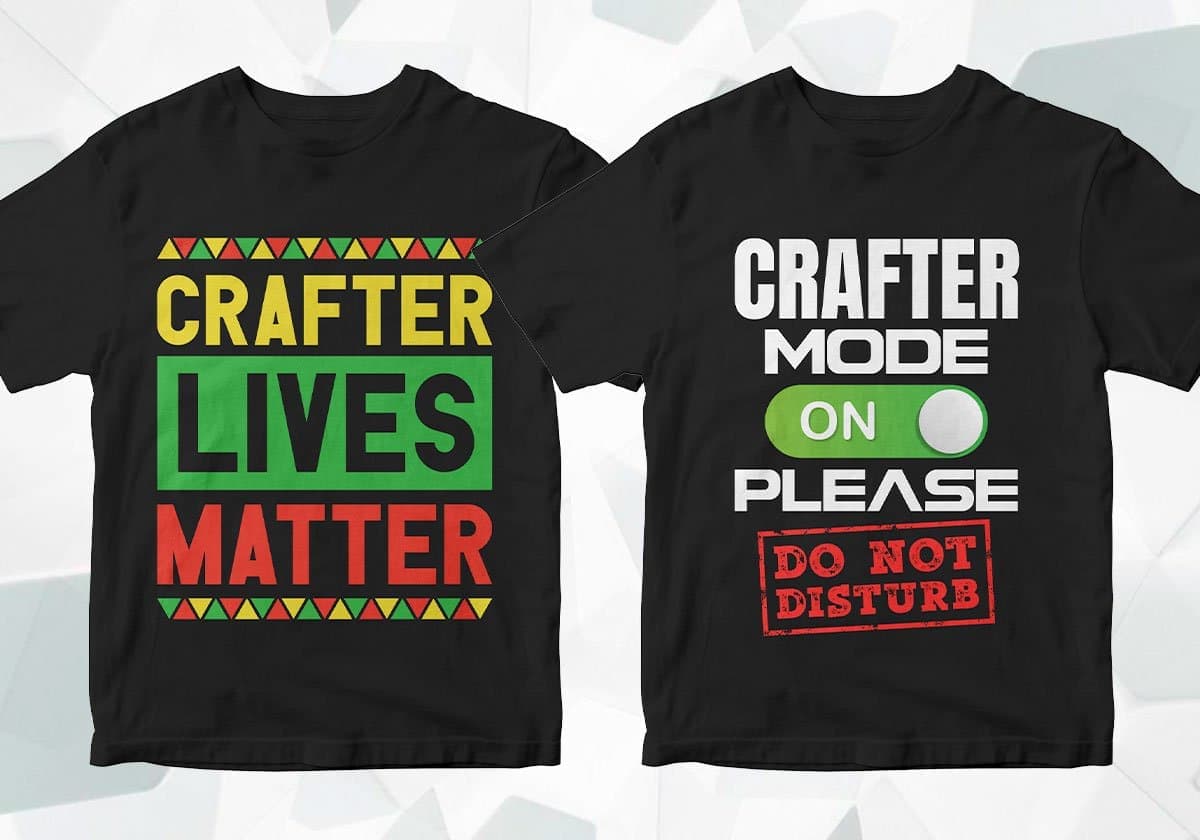 Crafter 25 Editable T-shirt Designs Bundle