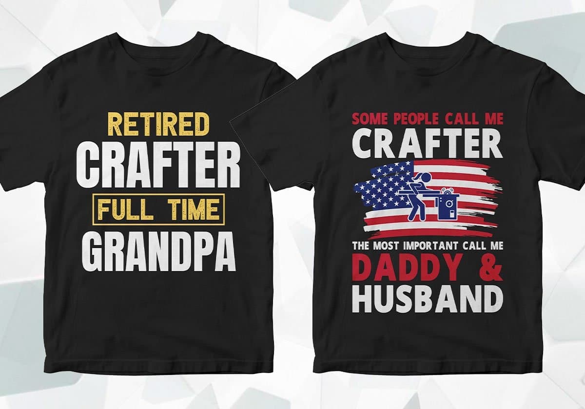 Crafter 25 Editable T-shirt Designs Bundle