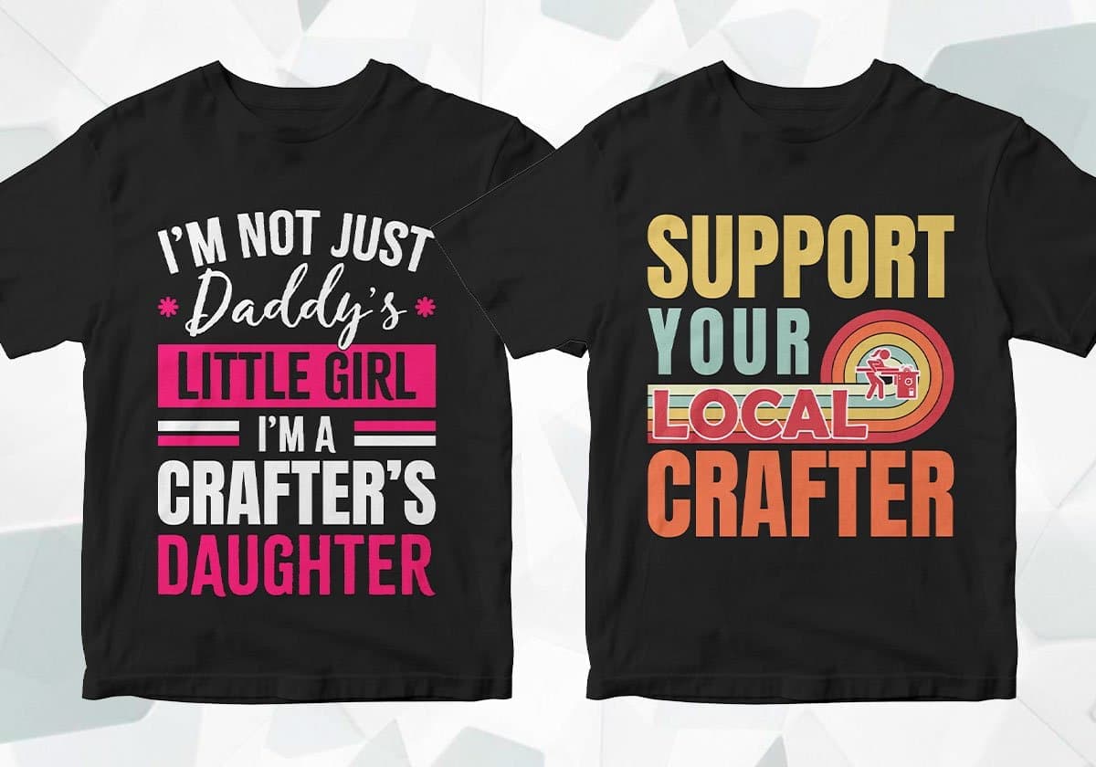 Crafter 25 Editable T-shirt Designs Bundle