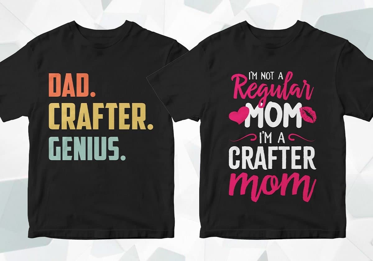 Crafter 25 Editable T-shirt Designs Bundle