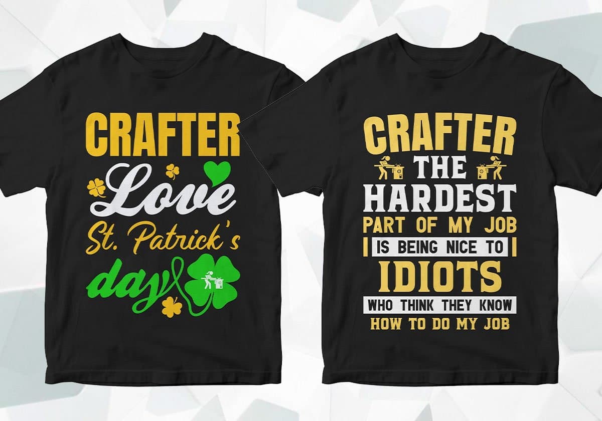 Crafter 25 Editable T-shirt Designs Bundle