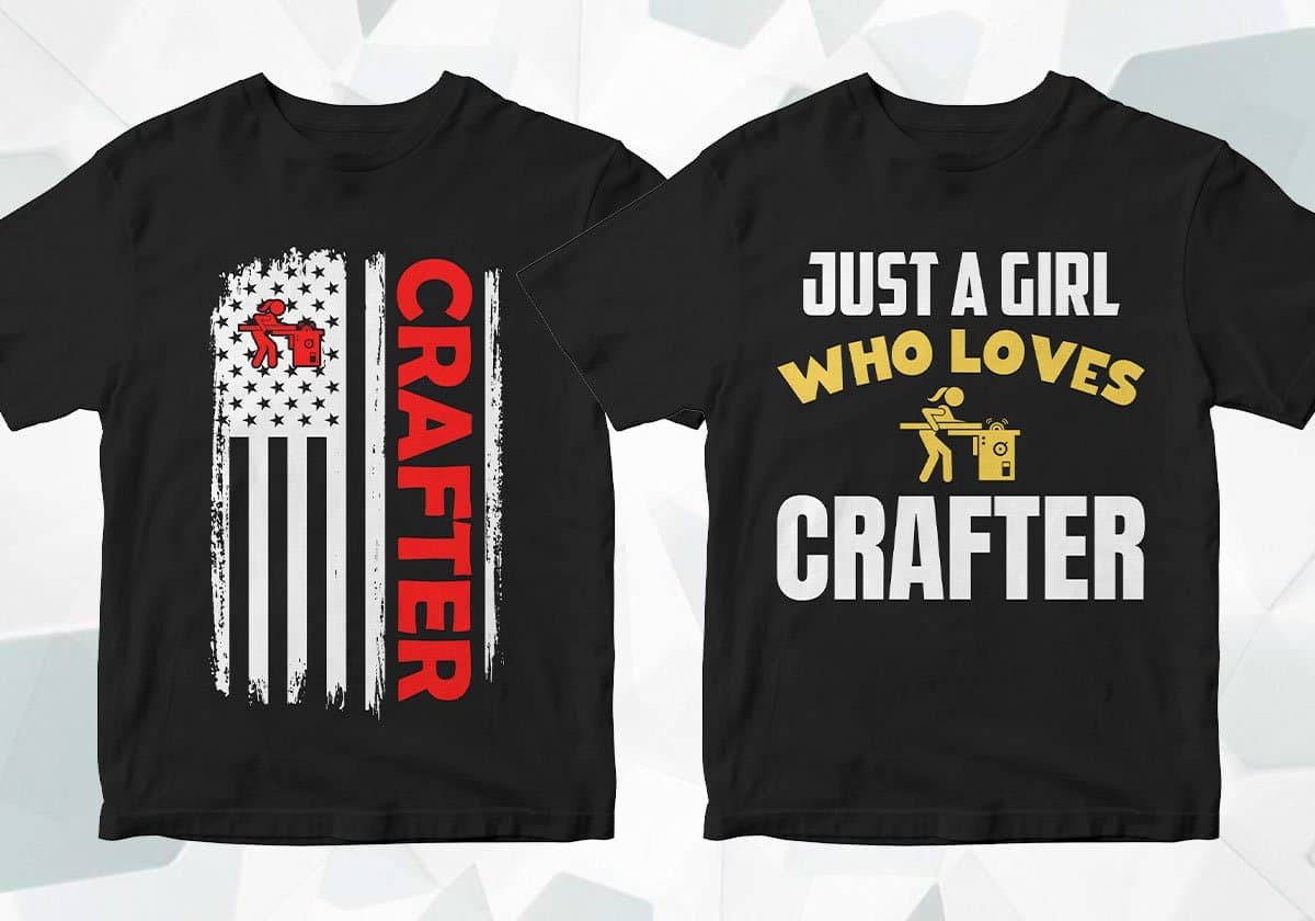 Crafter 25 Editable T-shirt Designs Bundle