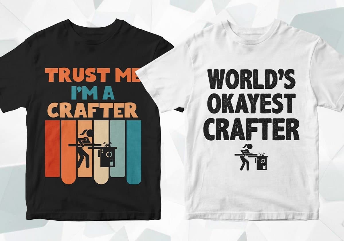 Crafter 25 Editable T-shirt Designs Bundle