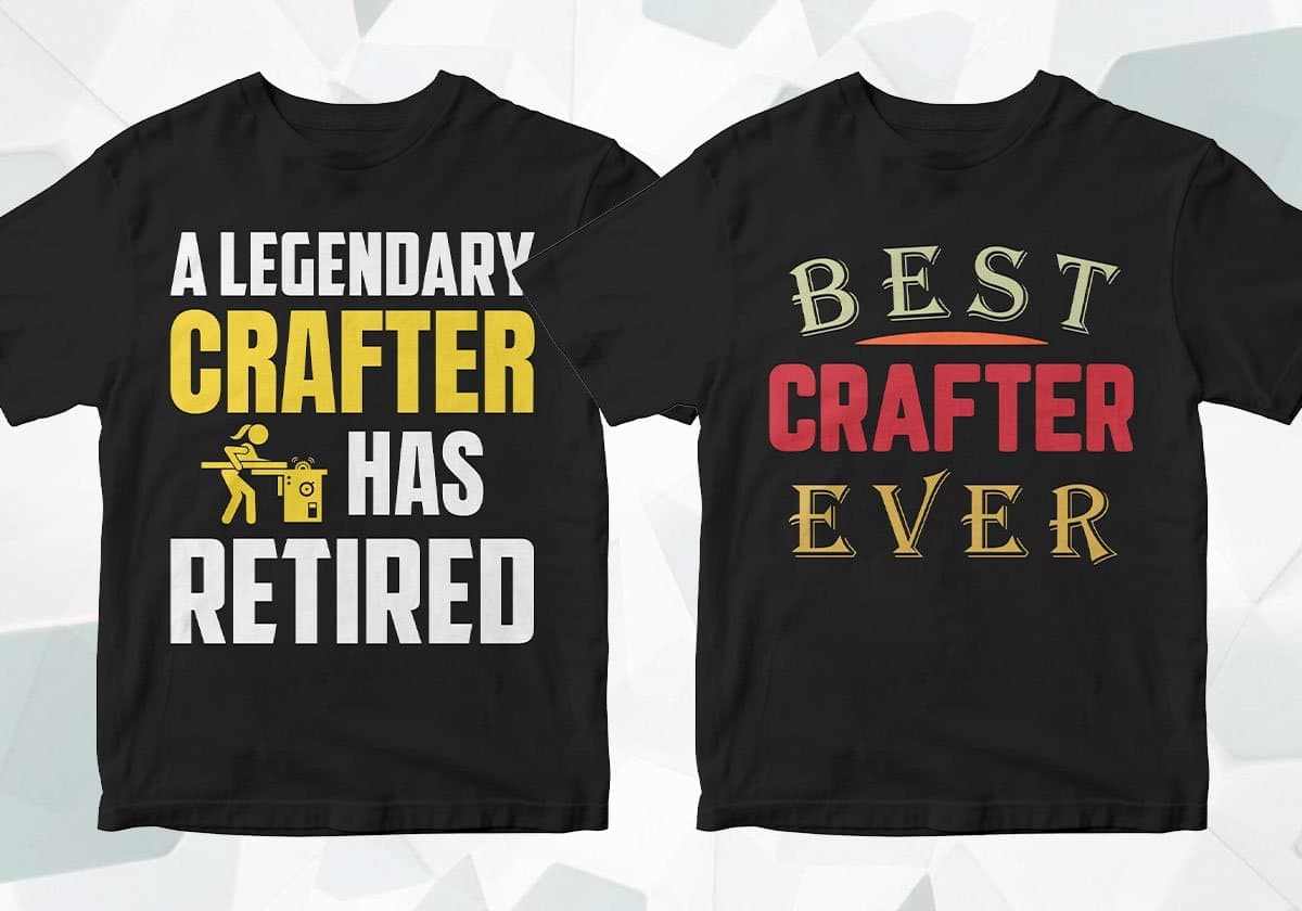 Crafter 25 Editable T-shirt Designs Bundle