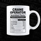Crane Operator Nutrition Facts Editable Vector T-shirt Design in Ai Svg Files