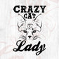 Crazy Cat Lady Editable T-shirt Design in Ai PNG SVG Cutting Printable Files