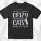 Crazy Cat Lady T shirt Design In Svg Png Cutting Printable Files