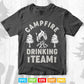 Crazy Dog Campfire Drinking Funny Camping Party Svg T shirt Design.