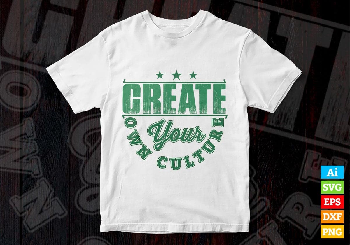 Create Your Own Culture Vector T-shirt Design in Ai Svg Png Files