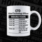 CTO Chief Technology Officer Hourly Rate Editable Vector T-shirt Design in Ai Svg Files