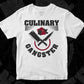 Culinary Gangster Chef Editable T shirt Design In Ai Svg Png Cutting Printable Files