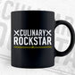 Culinary Rockstar Chef Cooking T shirt Design Ai Png Svg Cricut Files