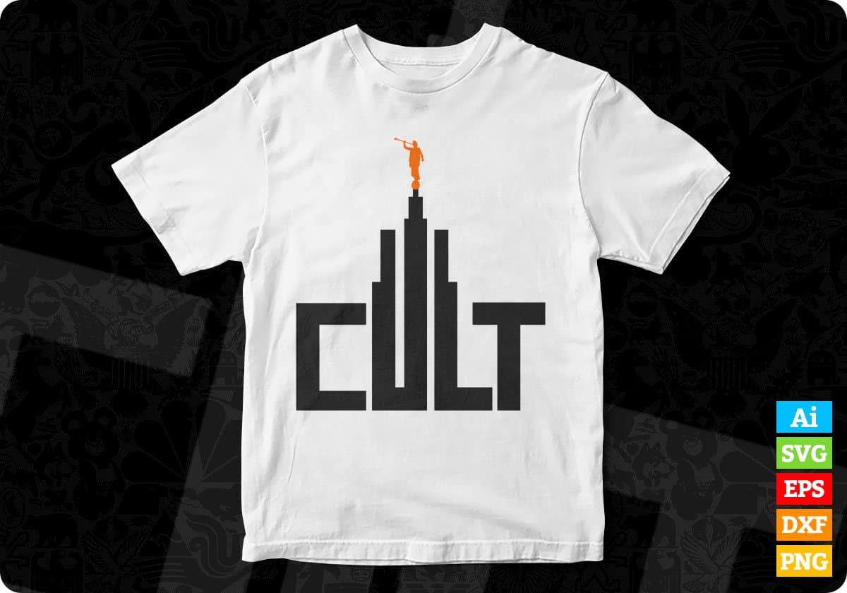 Cult LDS Logo Vector T shirt Design In Png Svg Cutting Printable Files