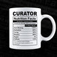 Curator Nutrition Facts Editable Vector T-shirt Design in Ai Svg Files