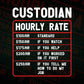 Custodian Hourly Rate Editable Vector T-shirt Designs In Svg Png Printable Files