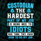 Custodian The Hardest Part Of My Job Is Being Nice To Idiots Editable Vector T-shirt Designs In Svg Png Printable Files