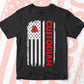Custodian USA Flag Proud Professions Gift Editable Vector T-shirt Design in Ai Svg Files