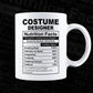 Custom Designer Nutrition Facts Editable Vector T-shirt Design in Ai Svg Files