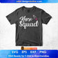 Cute Nurse Squad For Rn National Nurses Week Editable T shirt Design In Ai Svg Files