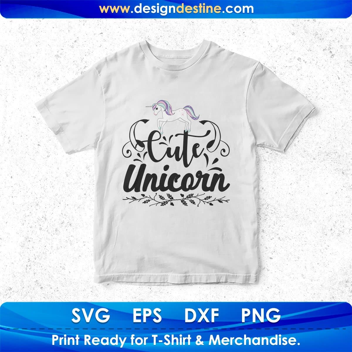 Cute Unicorn Animal T shirt Design In Svg Png Cutting Printable Files