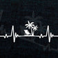 Cute Waves Heart Frequency Summer Beach Vacation T shirt Design Svg File