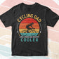 Cycling Dad Like A Regular But Cooler Bicycle Lover Vintage Father's Day Gift Vector T shirt Design in Ai Png Svg Files