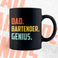 Dad Bartender Genius Father's Day Editable Vector T-shirt Designs Png Svg Files