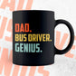 Dad Bus Driver Genius Father's Day Editable Vector T-shirt Designs Png Svg Files