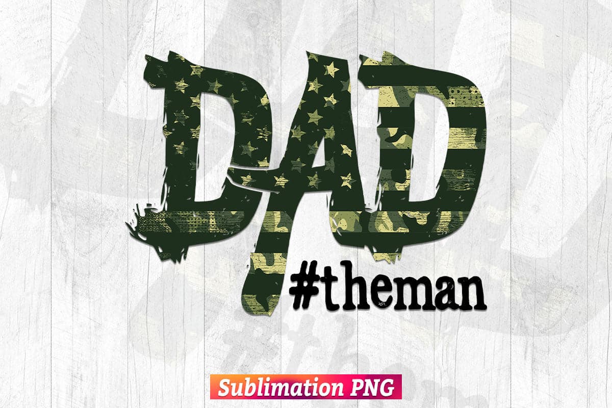 Dad Camouflage Leopard Father's Day T shirt Tumbler Design Sublimation Png File