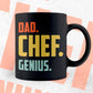 Dad Chef Genius Father's Day Editable Vector T-shirt Designs Png Svg Files