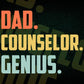 Dad Counselor Genius Father's Day Editable Vector T-shirt Designs Png Svg Files