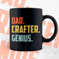 Dad Crafter Genius Father's Day Editable Vector T-shirt Designs Png Svg Files